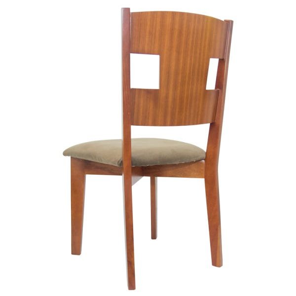 Kit 2 Cadeiras com Assento Estofado Ferrugine 100% Madeira - 5