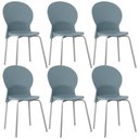 Ver imagem 1 de Kit 06 Cadeiras para Sala de Jantar Cozinha Mond F02 Base Aço Branco Azul - Lyam Decor