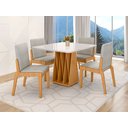 Ver imagem 1 de Conjunto Mesa com 4 Cadeiras Orquestra Marrom/Marromle/Off White