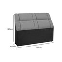 Ver imagem 5 de Cabeceira Cama Box Estofada Casal Casal Imperador Suede Cinza - Simbal