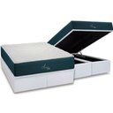 Ver imagem 1 de Conjunto Box Baú King: Colchão Molas Polar Ensacadas Aquariuns + Base Crc Courano White (193x203)