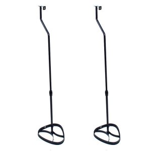 Par Suporte Pedestal Caixa Acústica Som Home Theater Preto