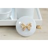 Kit Higiene Porcelana Bebe Maternidade + Térmica 500ml - K012 Laço Dourado - 2