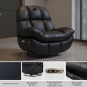 Ver imagem 4 de Poltrona Elétrica do Papai Reclinável Base Giratória Boston com Massagem Aquecimento Usb/usb-c Pu Pr