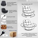 Ver imagem 5 de Poltrona Elétrica do Papai Reclinável Base Giratória Boston com Massagem Aquecimento Usb/usb-c Pu Pr