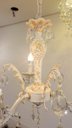 Ver imagem 3 de Lustre Provençal 3 Braços Branco Com Dourado Com Cristais Para Sala Ou Quarto