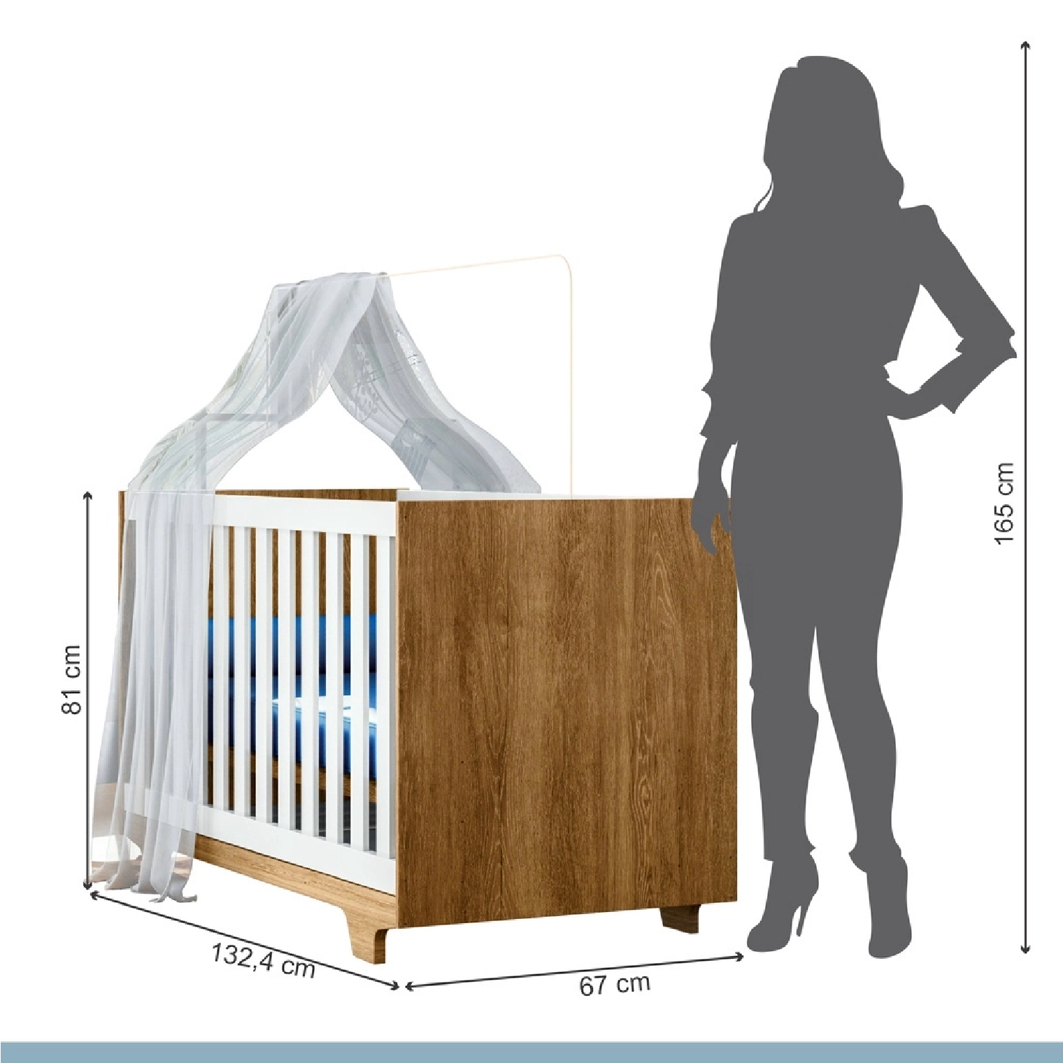 Berço Mini Cama 100% MDF Life Tigus Baby Branco/Ype - 4