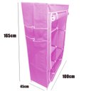 Ver imagem 5 de Garda Roupa Armario Sapateiro Organizador Cabideiro Duplo Portatil Casa Quarto