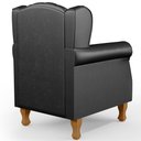 Ver imagem 2 de Kit 02 Poltronas Decorativa para Sala de Estar Yara P02 Couríssimo Preto Brilho - Lyam Decor