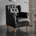 Ver imagem 4 de Kit 02 Poltronas Decorativa para Sala de Estar Yara P02 Couríssimo Preto Brilho - Lyam Decor
