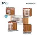 Ver imagem 3 de Berço Americano Soft Branco Amadeirado Acetinado - Tigus