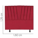 Ver imagem 3 de Cabeceira Estofada Bélgica 160CM Queen Suede Vermelho - D A DECOR