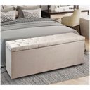 Ver imagem 5 de Calçadeira Recamier Baú Queen 1,60m Madrid Suede Bege