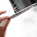 Ver imagem 2 de Ducha de Inox Quadrada 20x20 Cm de Parede Cromada Braço Redondo Pex