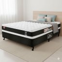 Ver imagem 2 de Cama Box Casal Castor Black e White Air Double Face D45 138x188x54 + Box Castor
