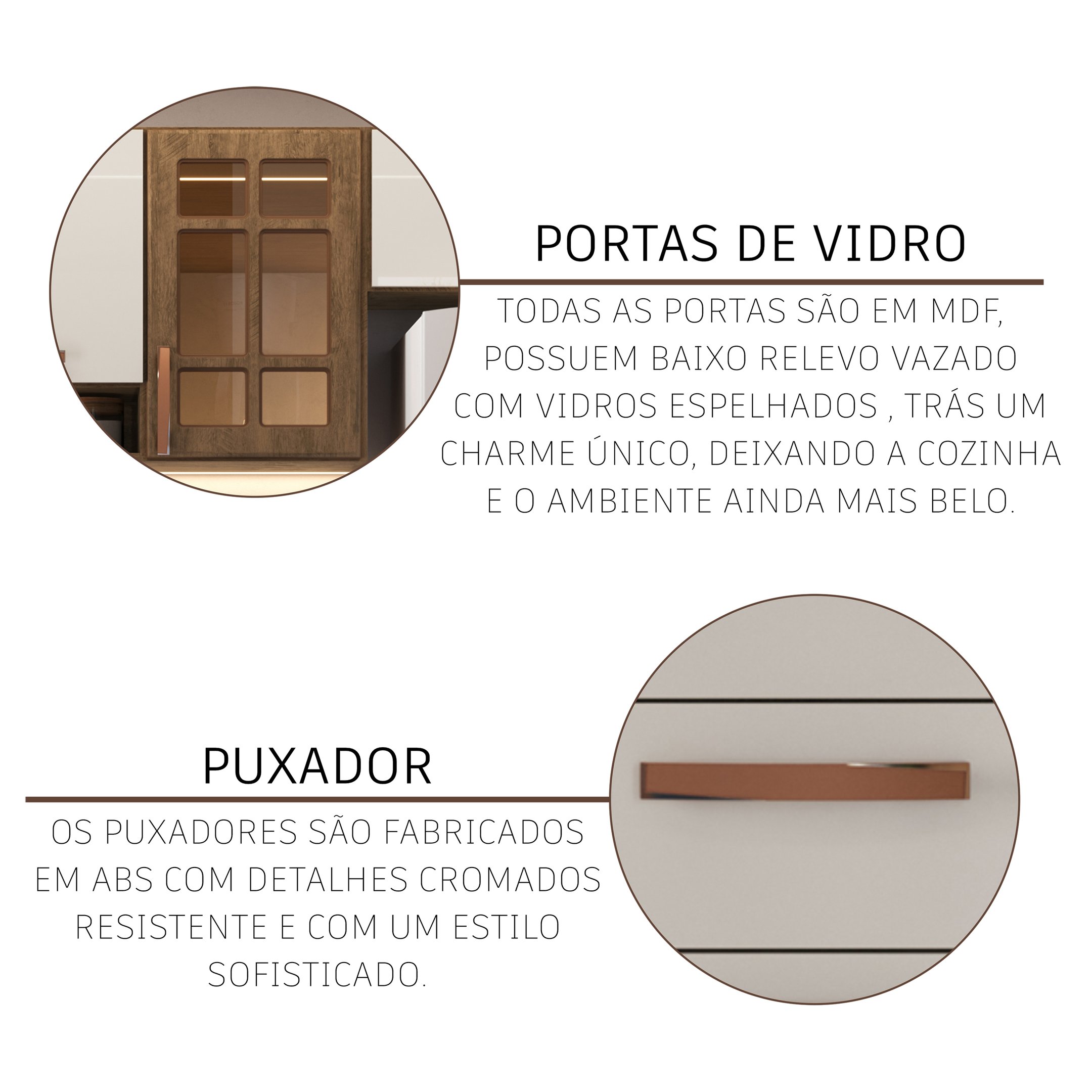 Cozinha Modulada Completa Fidelitá Berlim 6 Peças 536cm 16 Portas 4 Gavetas com Tampo - 5