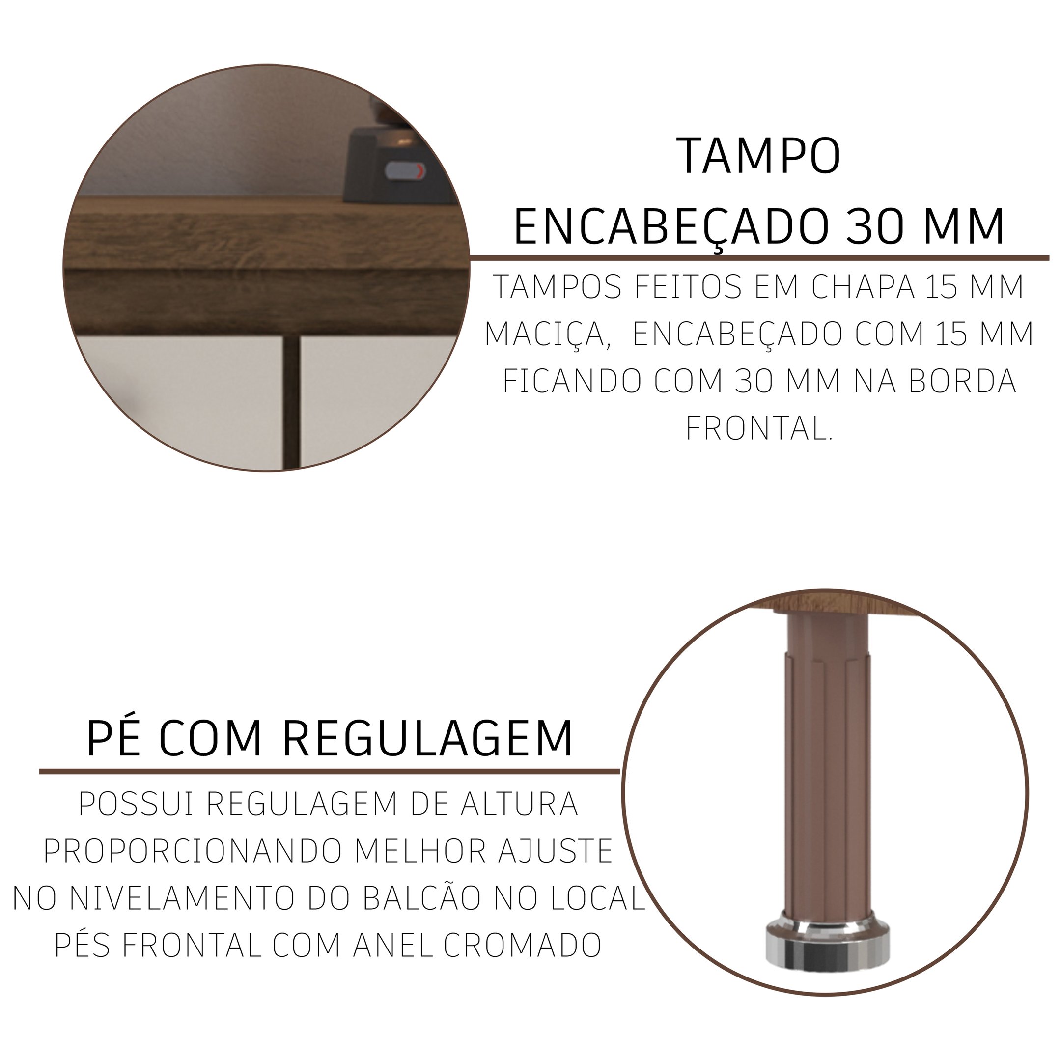 Cozinha Modulada Completa Fidelitá Berlim 6 Peças 536cm 16 Portas 4 Gavetas com Tampo - 6