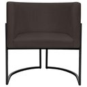 Ver imagem 6 de Poltrona Luna Suede Cores Base de Ferro Preta - Marrom, Suede