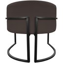 Ver imagem 3 de Poltrona Luna Suede Cores Base de Ferro Preta - Marrom, Suede