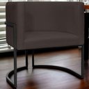Ver imagem 7 de Poltrona Luna Suede Cores Base de Ferro Preta - Marrom, Suede
