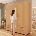Ver imagem 7 de Guarda-Roupas Báltica 100% MDF 3 Portas 4 Gavetas c/ Kit de Espelhos e Pés