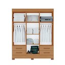 Ver imagem 3 de Guarda-roupas Belarus 100% Mdf Tuboarte 3 Portar 4 Gavetas C/ Kit de Espelhos e Pés