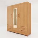 Ver imagem 2 de Guarda-Roupas Báltica 100% MDF 3 Portas 4 Gavetas c/ Kit de Espelhos e Pés