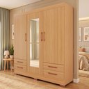 Ver imagem 1 de Guarda-Roupas Báltica 100% MDF 3 Portas 4 Gavetas c/ Kit de Espelhos e Pés