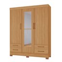 Ver imagem 4 de Guarda-roupas Belarus 100% Mdf Tuboarte 3 Portar 4 Gavetas C/ Kit de Espelhos e Pés