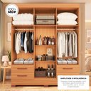 Ver imagem 4 de Guarda-Roupas Báltica 100% MDF 3 Portas 4 Gavetas c/ Kit de Espelhos e Pés