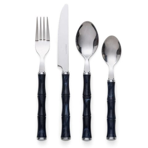 Conjunto Talheres Kenya 24 Peças Cabo Azul