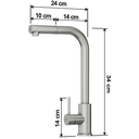 Ver mais imagens de Torneira para Cozinha Gourmet Luxo Toronto Spray Extraível Aço Inox 304 Goldenx