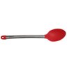 Colher de Silicone Cabo Inox 24 cm Vermelha Arroz Farofa Molhos Kit 3 - 3