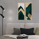 Ver imagem 2 de Dupla de Quadros para Decoração Abstrato Formas Sala Cozinha