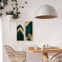 Ver imagem 3 de Dupla de Quadros para Decoração Abstrato Formas Sala Cozinha