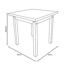 Mesa 65x65cm Branco Linha Colorê Infantil para Escolas - 2