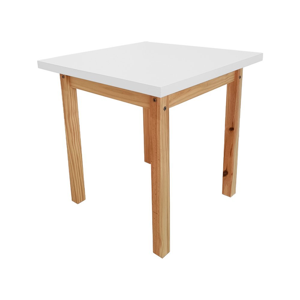 Mesa 65x65cm Branco Linha Colorê Infantil para Escolas