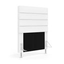 Ver imagem 3 de Cabeceira Atlas 90 para Cama de Solteiro A-013 Couro Branco Aradecor