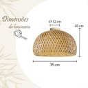 Ver imagem 7 de Luminaria de Bambu Artesanal Plafon Fibra Natural Sala Nat65