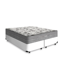 Ver imagem 1 de Cama Box King 193 Bipartido Tecido Sintético Branco com Colchão de Molas Ensacadas Evolution - Probe