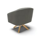 Ver imagem 2 de Cadeira Sala de Jantar Giratória Ma30 Kit 2 Stella Suede D03 - D\'rossi Cor Grafite