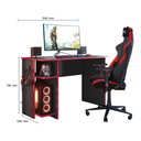 Ver imagem 3 de Mesa Gamer 3875 Preto Vermelho Qmovi