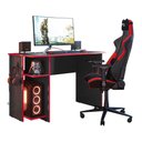 Ver imagem 1 de Mesa Gamer 3875 Preto Vermelho Qmovi