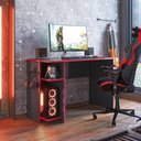 Ver imagem 4 de Mesa Gamer 3875 Preto Vermelho Qmovi