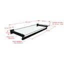 Ver imagem 2 de Prateleira de Vidro com Cabideiro 80cm Quadrada Leve Comac - Branco