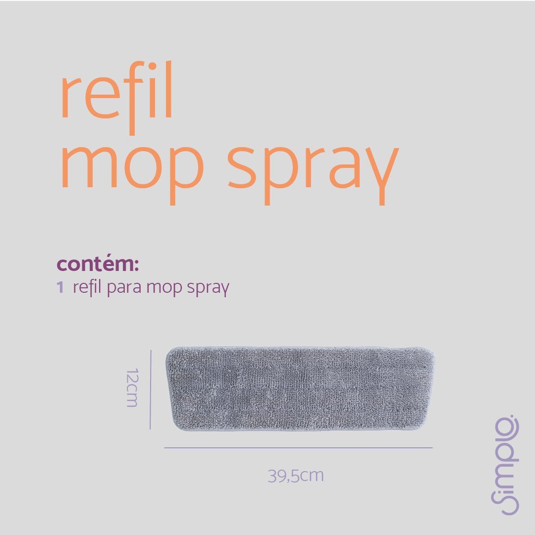 Refil para mop spray de microfibra - Simplo - 3
