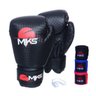 Kit Luva Boxe Prospect Mks Combat Preta com 3 Bandagem e Bucal Simples - 16 Oz - 1