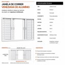Ver imagem 3 de Janela Veneziana 6 Folhas 200x100cm em Alumínio Branco Classic