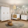 Quarto Bebê Completo Berço Americano Guarda Roupas Cômoda 100% Mdf - 1
