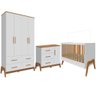 Quarto Bebê Completo Berço Americano Guarda Roupas Cômoda 100% Mdf - 3